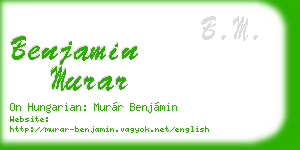 benjamin murar business card